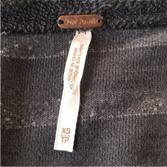 Free People Gray Striped Peplum Zip Jacket - Picture 7 of 11